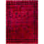 Overdyed Hand-Knotted Wool Modern-Contemporary Pink Area Rug 9' 1" x 12' 4"