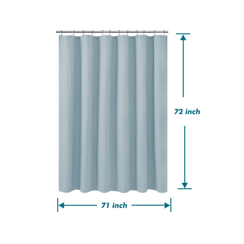 Rideau de douche Hotel Luxury, Bleu brouillard, H 72 po x l 71 po