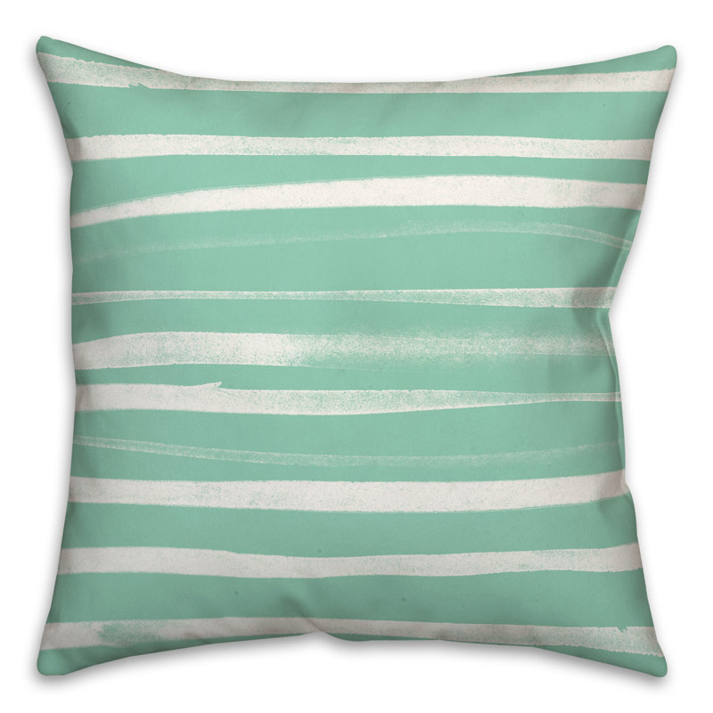 Housse et insert de coussin carré Minty Streaks, 20 po X 20 po