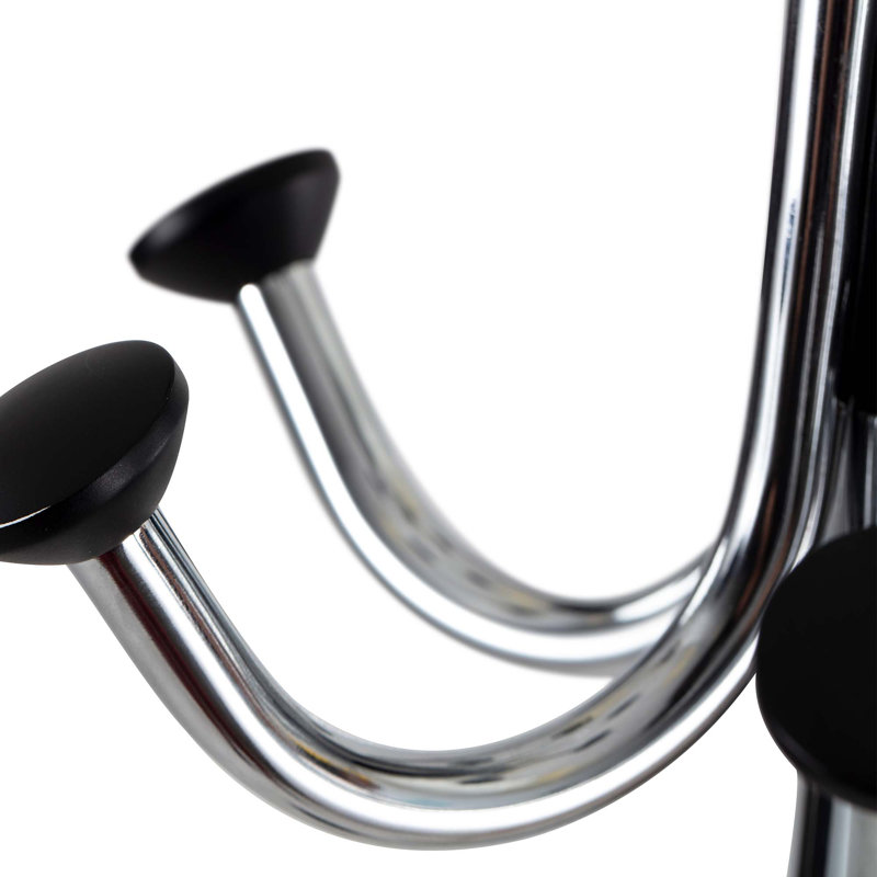 Chrome and Black Coat Stand with Umbrella Holder