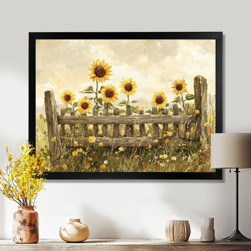 Dontre - Art mural floral, Reproduction encadrée d'une seule photo, H 30 po x l 40 po, Noir, noir, noir, noir