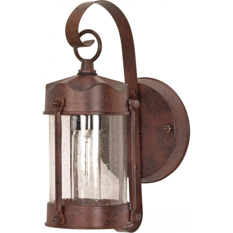 Lanterne murale d'extérieur H 10,63 po Socotrine, Bronze vieilli