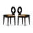 Black Solid back side Chair(Set of 2)