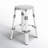 Alastair 24" Rattan Counter Stool - White/Black Dot / White Rattan Frame-88071851-88071842