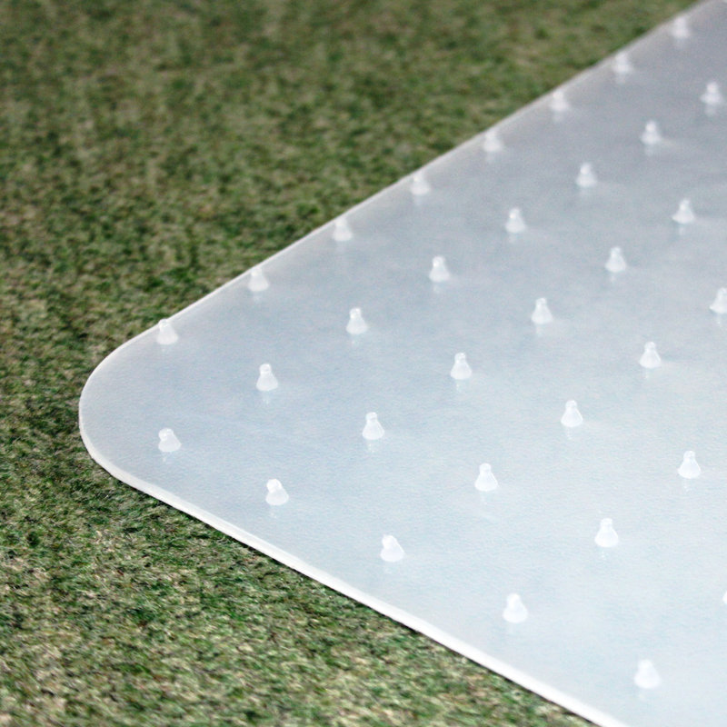 Translucent White Rectangular Recycled Polypropylene Chair Mat 29" x 46"