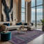 Tapis mauve lavable à la machine-67509975