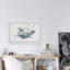 «Blue Whale Splash», reproduction encadrée-797781377