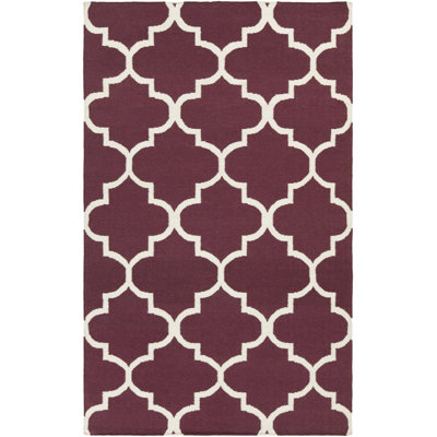 Tapis bourgogne en laine tissé à la main Bangor