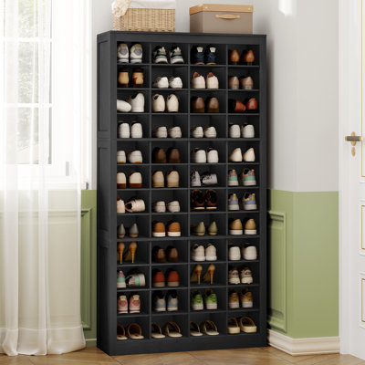 Armoire de rangement pour chaussures à 12 niveaux, organisateurs de garde-robe autoportants et rangement avec 48 casiers ouverts, étagère à chaussures peu encombrante pour entrée, chambre à coucher