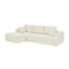 Canapé d'angle à compression 108 po en chenille avec méridienne, beige moderne pour la maison-1584614086