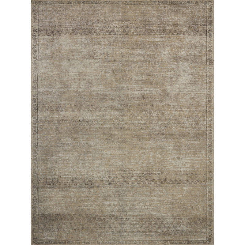 Amber Lewis x Loloi Cambria Ash / Bark Area Rug, Rectangle 5' x 7'6"