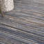 Tapis rayé bleu contemporain fait à la main Rennes-974335151