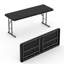 Table pliante étroite 4 pi ， Noir-121100051-121100049