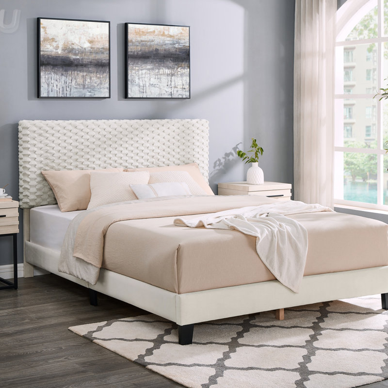 Lit plateforme tapissier Findlay, Grand lit