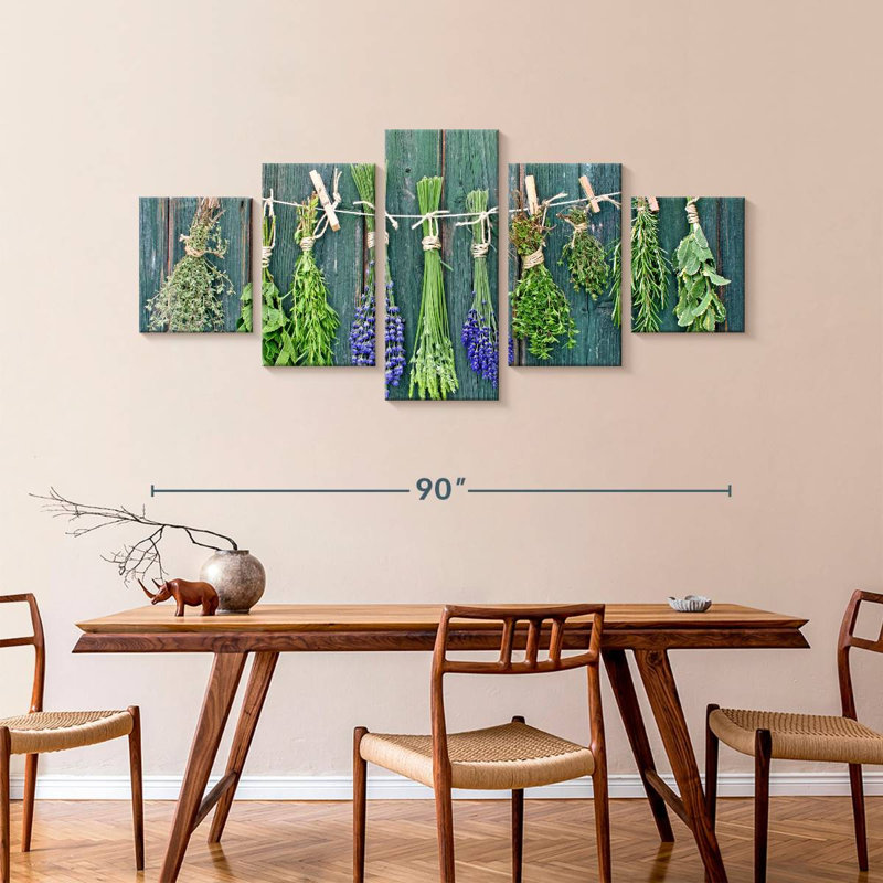 Drying Herbs, 42" H x 92" W