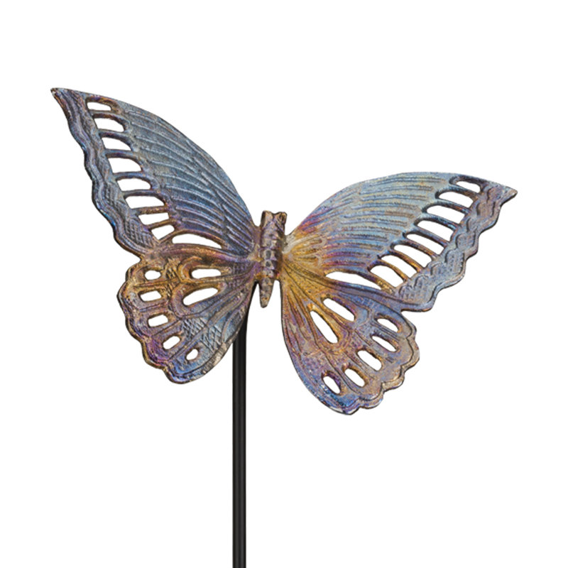 Piquet de jardin en fonte - papillon