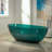 65-3/8" X 29-1/8" W Stone Resin Freestanding Soaking Transparent Bathtub-99447151
