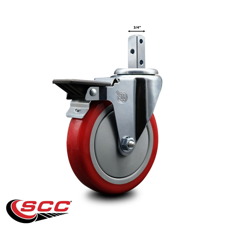 Polyurethane Casters, Red