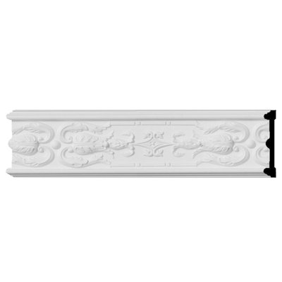 Endurathane Lisbon Chair Rail, 4 3/4"H x 7/8"P x 94 1/2"L, (13 3/4"Repeat), Factory Primed