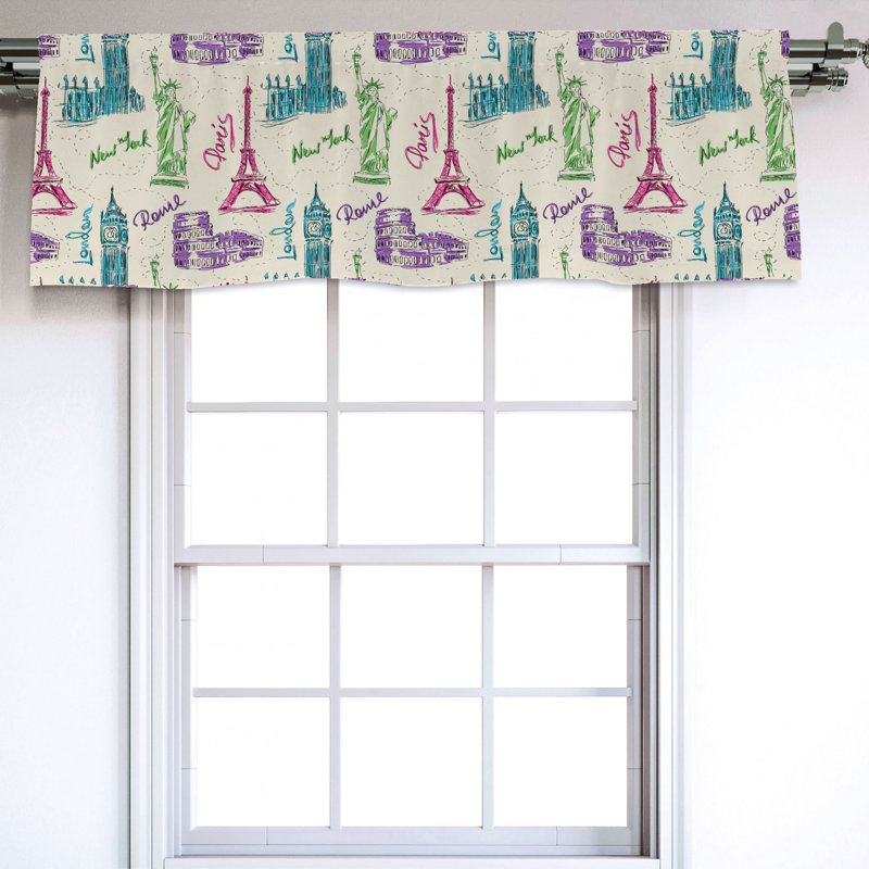 Sateen Ruffled Window Valance
