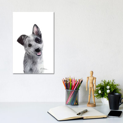 Blue Heeler Puppy - Wrapped Canvas Painting