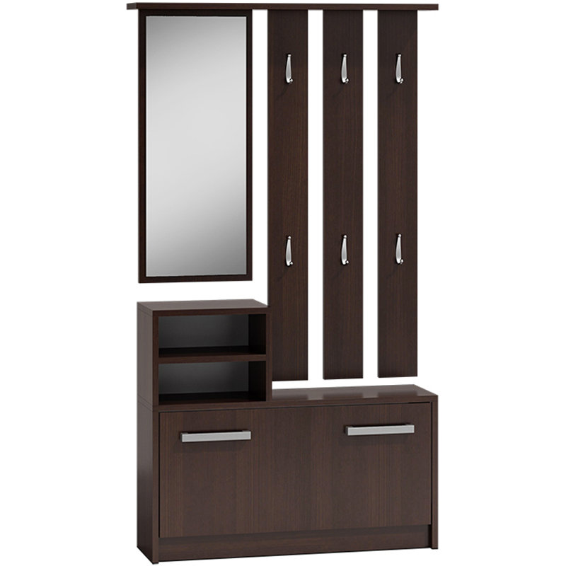 Centreville Hall Tree with Bench and Shoe Storage, Wenge
