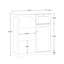 Armoire de plancher à 1 porte et 1 tiroir avec tablettes ouvertes Bristol - Blanc