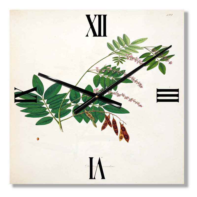 Horloge murale rétro Vintage Botanicals, Grand