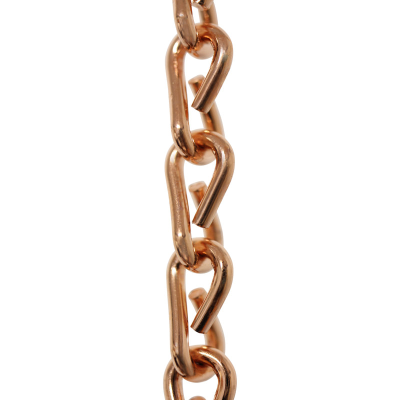Chaîne décorative à double cric, Cuivre, H 12 po x l 0,24 po x P 0,06 po