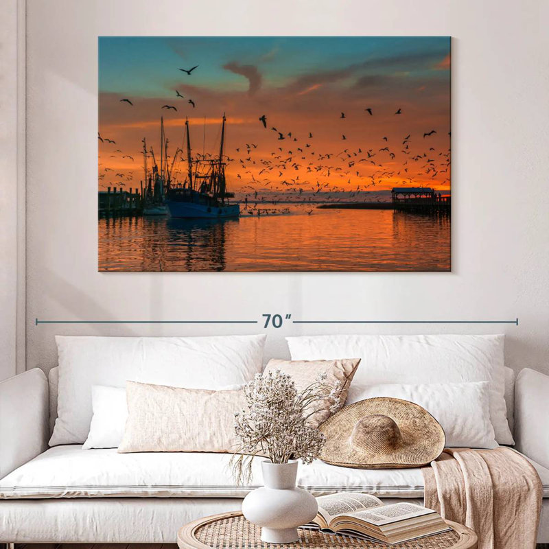 Mehar Shem Creek Ship, 34" H x 51" W