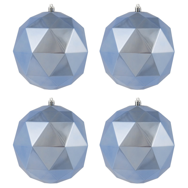 Ornement boule de Noël Holiday Décor, H 6 po x l 6 po x P 6 po, Pervenche brillant
