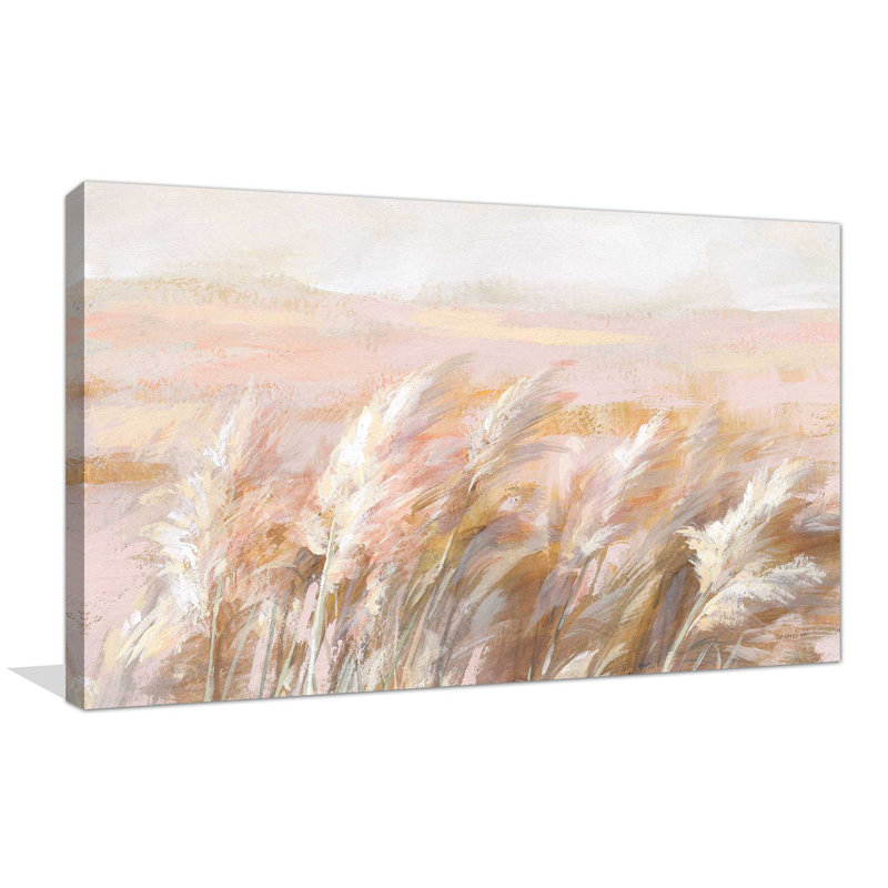 Herbes des prairies - Peinture, L 30 po x H 18 po, Toile tendue
