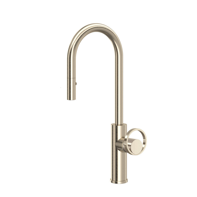 Eclissi™ Pull-Down Bar/Food Prep Kitchen Faucet with C-Spout and Handle, Satin Nickel