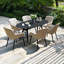 Ironton Outdoor Fabric 6 Seat Oval Dining Set - Grey-36529967