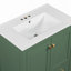 Ensemble de meuble-lavabo 60 po avec lavabos doubles (séparés), lavabos doubles en céramique, tablette de rangement et tiroirs séparés (miroir non inclus) - Solution de salle de bain pour salles de bain spacieuses-120330125