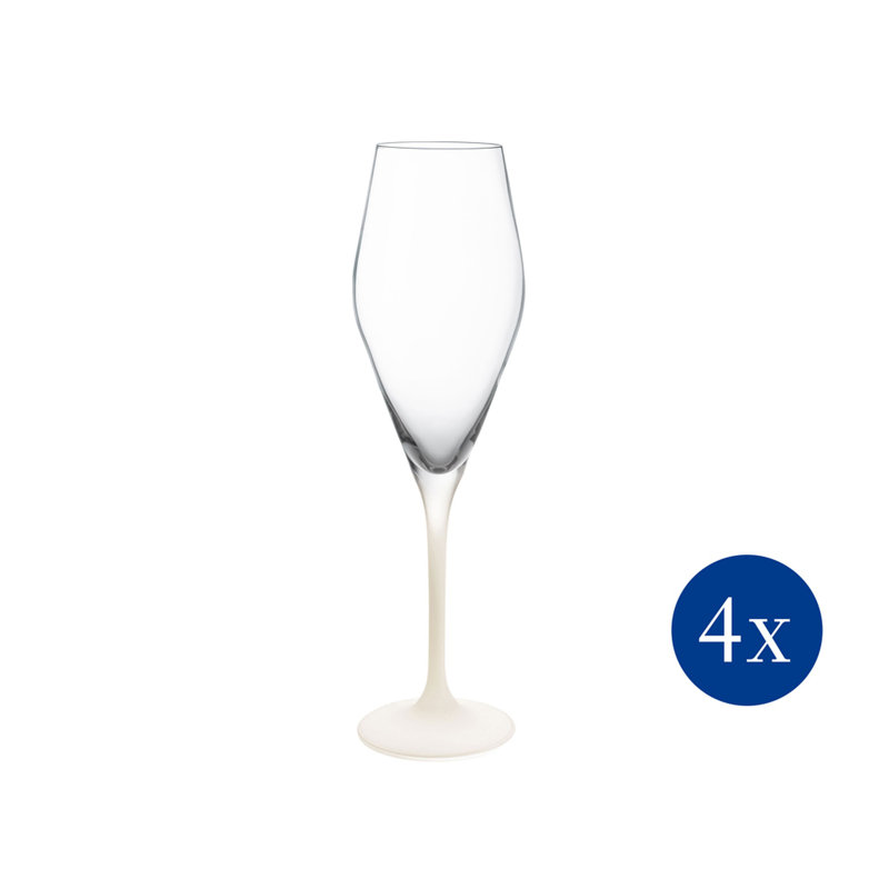 Flûte à champagne Villeroy & Boch, S / 4, blanc
