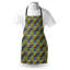 Bungalow rose tablier tropical unisexe exotique Aloha feuilles de palmier taille adulte indigo et multicolore