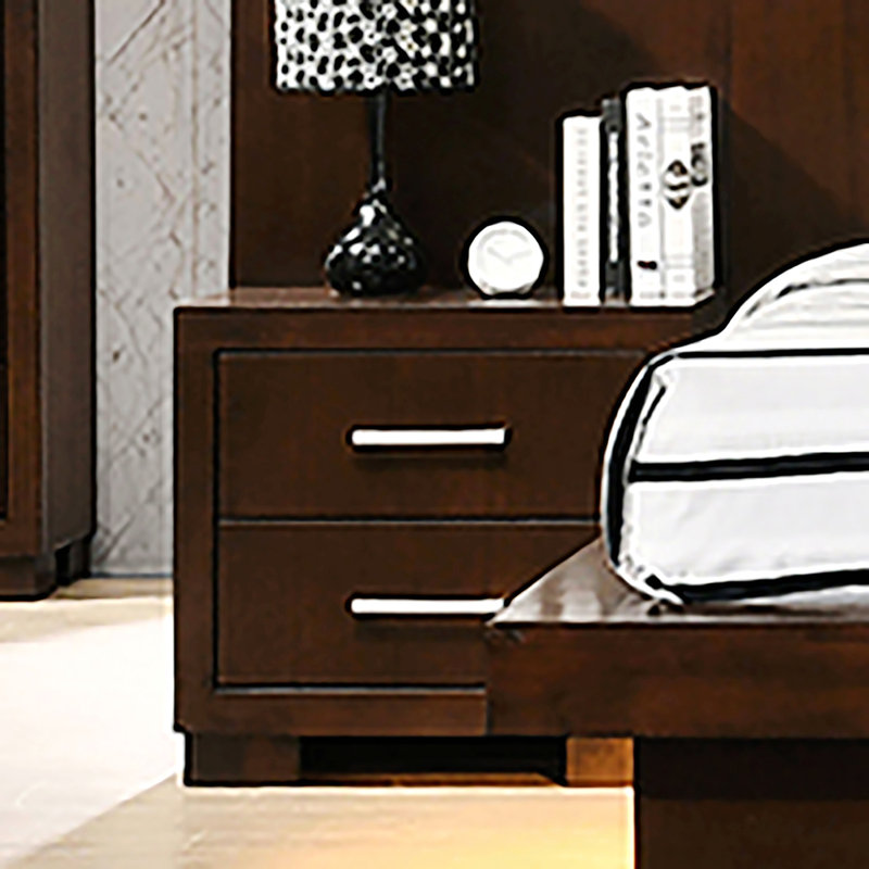 Table de chevet pour chambre à coucher, table de chevet moderne à 2 tiroirs