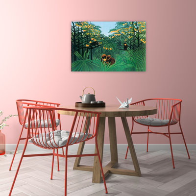 «The Tropics Abstract Contemporary Monkey Forest Landscape», reproduction d'art murale