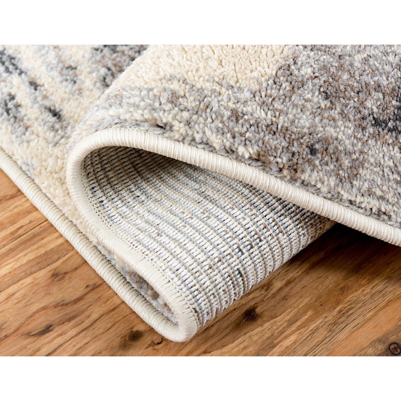 Tapis brun à motif abstrait Trenton, Rectangle 5 pi x 8 pi