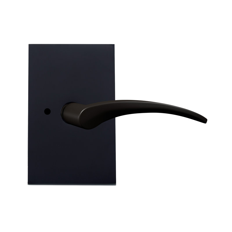 Bravura 937-8 Tybee Privacy Lever on Rectangular Contemporary Rose in Oil Rubbed Bronze - LH, Oil Rubbed Bronzse