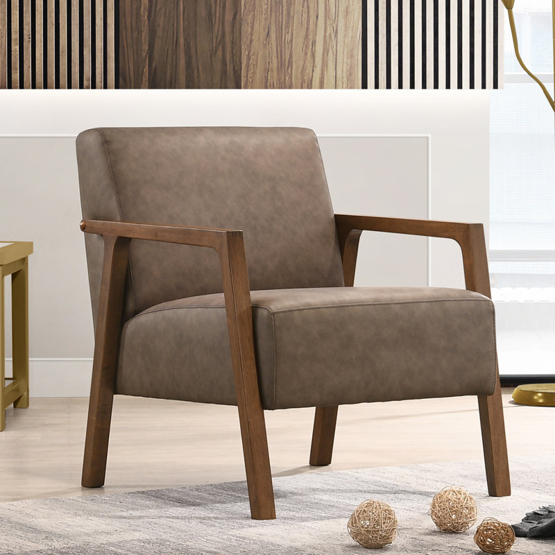 Keishawna Upholstered Armchair, Brown 