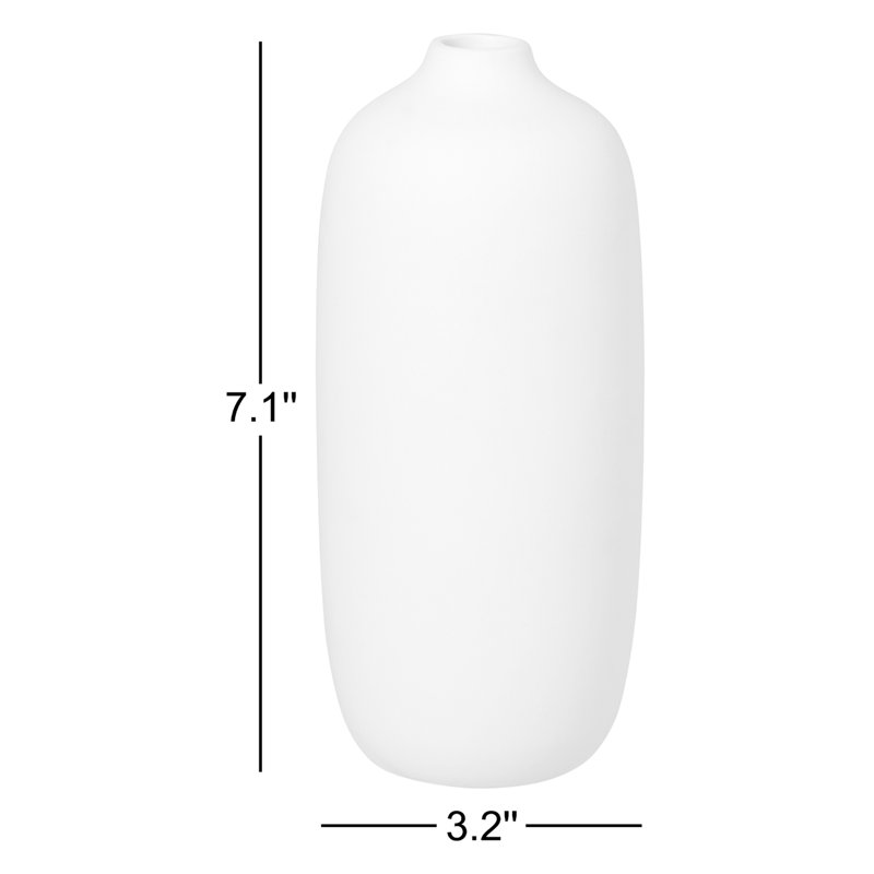 CEOLA Ceramic Table Vase 7.1'', White
