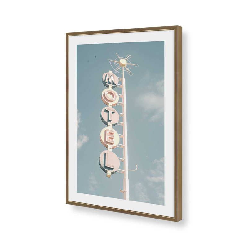 Reproduction d'art rétro mauve, H 17,25 po x l 21,25 po, Brushed Gold Open Corner Frame