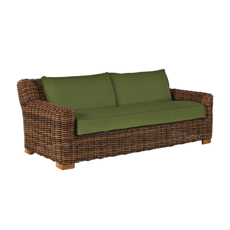Montauk Sofa - Raffia, Welt, Linen Forest, Standard Plus