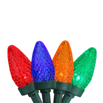 50 LED C7 Faceted Christmas Lights