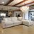Loette 120.3" Configurable Sectional Sofa, USB Ports, Cup Holder, 360°Rotate Tabletop, Console Box & Armrests-1825867427