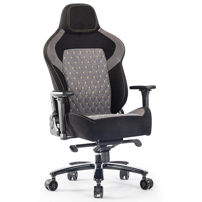 Big And Tall Gaming Chair 440LBS Gaming Chair With Metal Base Memory Foam Lumbar 4D Adjustable Armrest Computer Chair For Heavy People Ergonomic High-Back Computer Chair