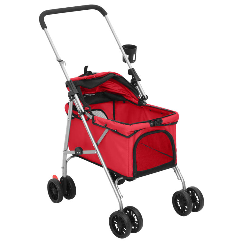 Dawnview Foldable Pet Stroller, Red