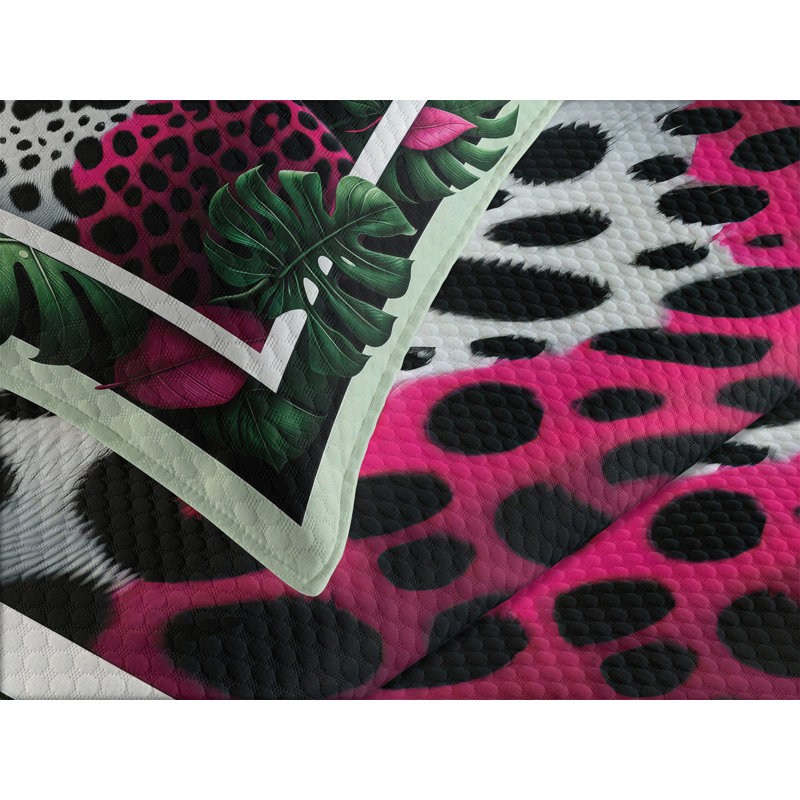 Polyester Floral Coverlet, King Coverlet / Bedspread + 2 Standard Shams